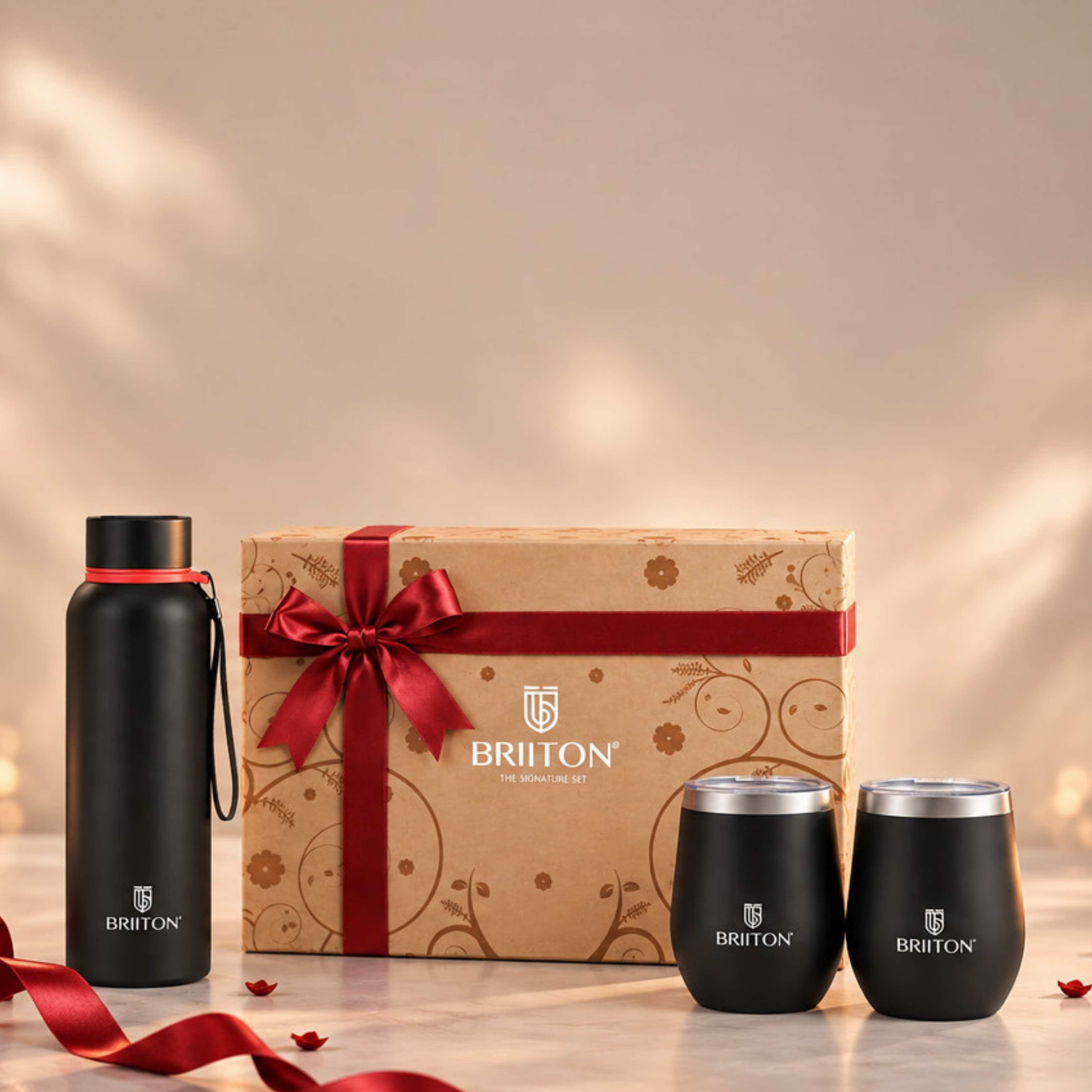 Briiton Gift Set 16 | Bottle & Cup Set | 3 Pieces