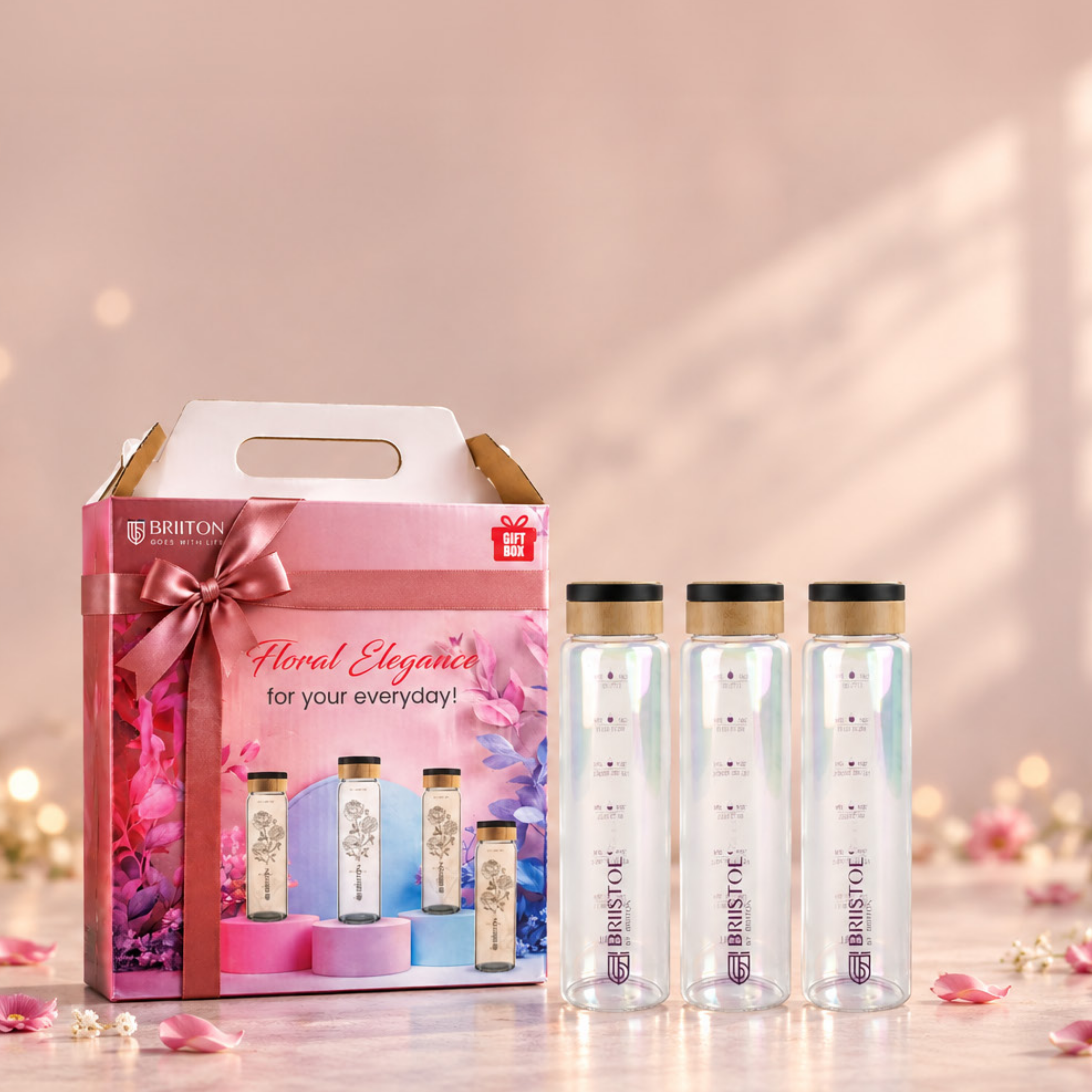 Briiton Gift Set 18 | Glass Bottle Set | 3 Pieces