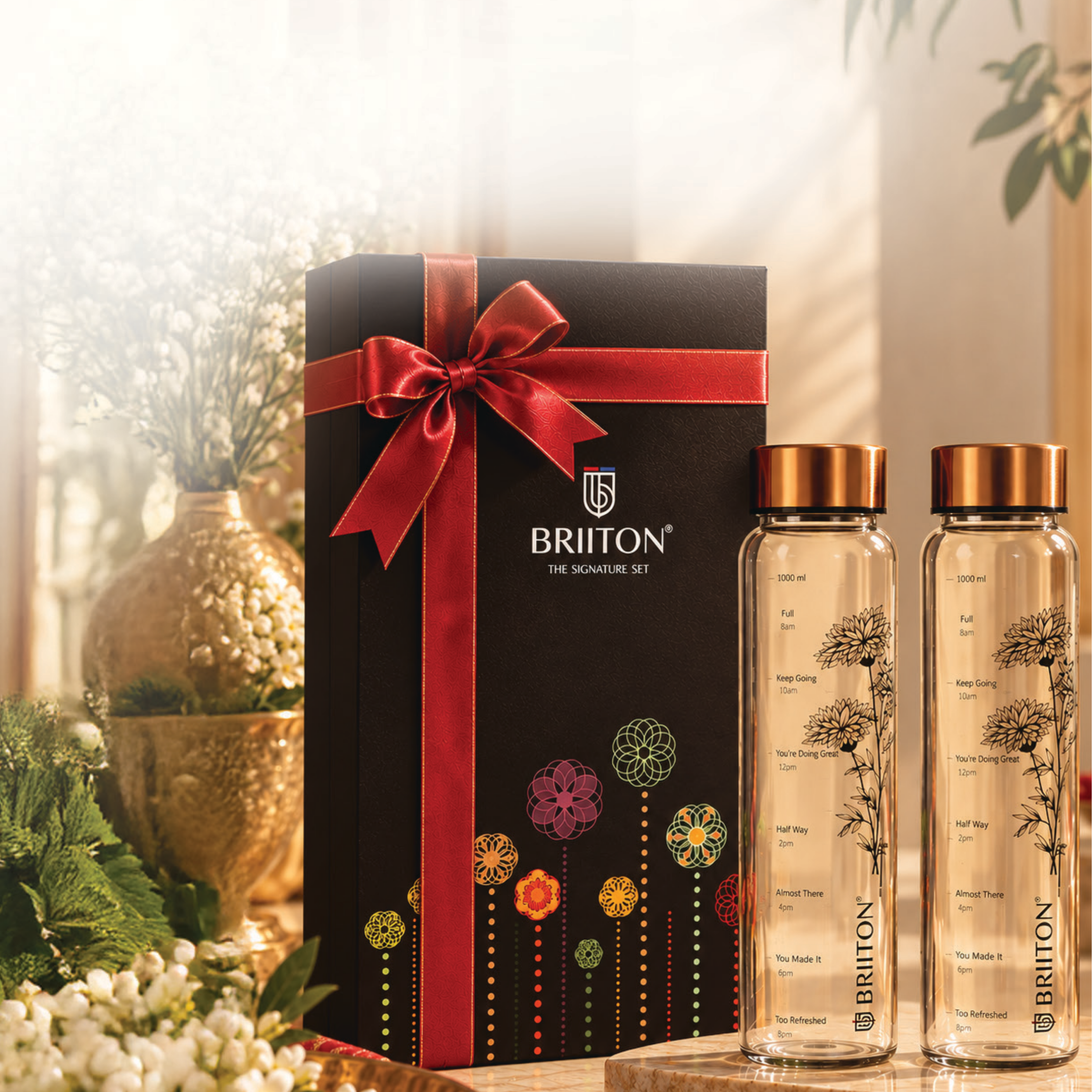 Briiton Gift Set 19 | Glass Bottle Set | 2 Pieces