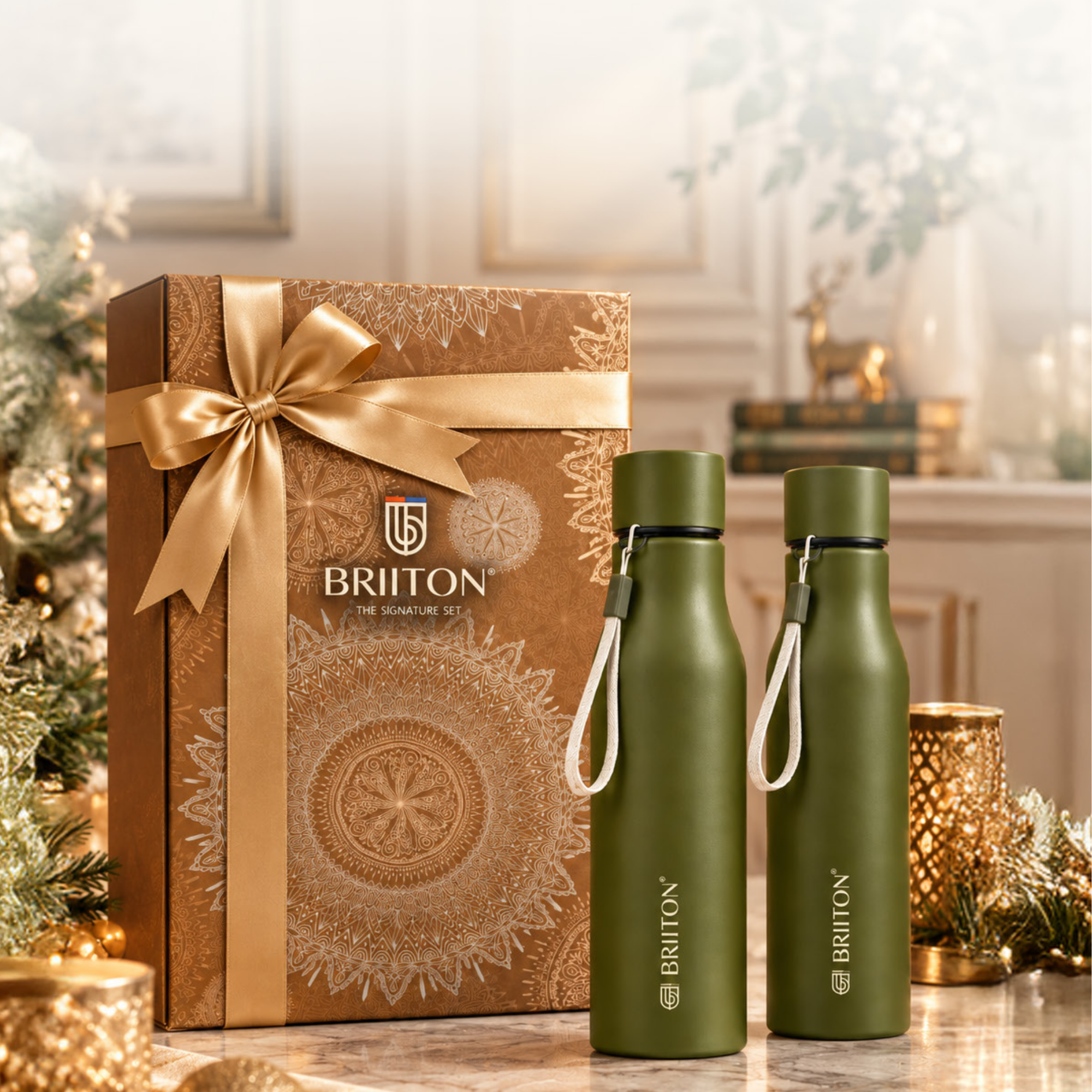 Briiton Gift Set 21 | Stainless Steel Bottle Set | 2 Pieces